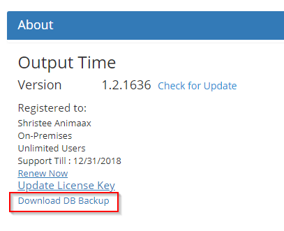 Output Time Auto Backup