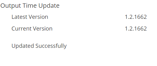 Output Time Update Process